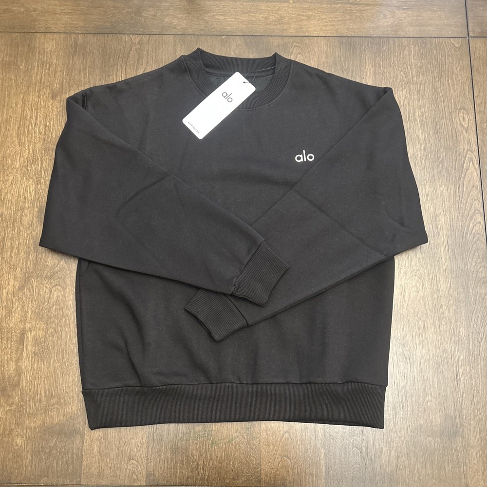 Alo Yoga Black Accolade Crew Neck Pullover Small Brand New