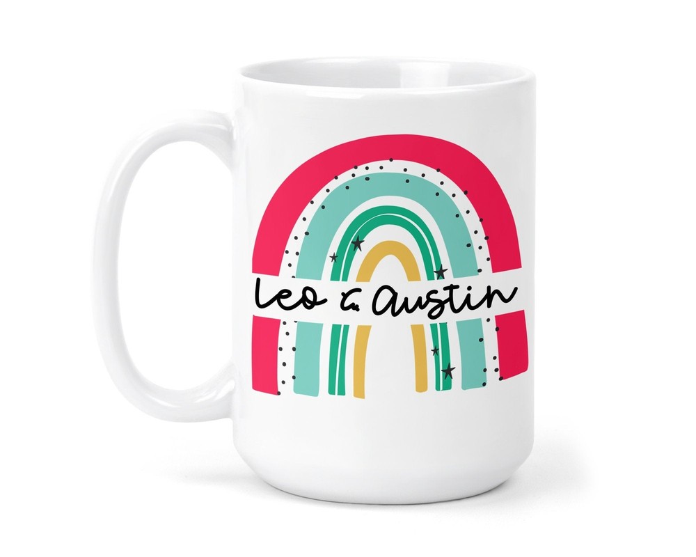 Personalized Rainbow Name Mug Kids Name Mug Any Text Mug For Mom Custom Text