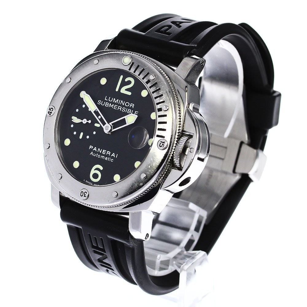 Panerai Luminor Submersible Mens Black Dive Watch PAM00024
