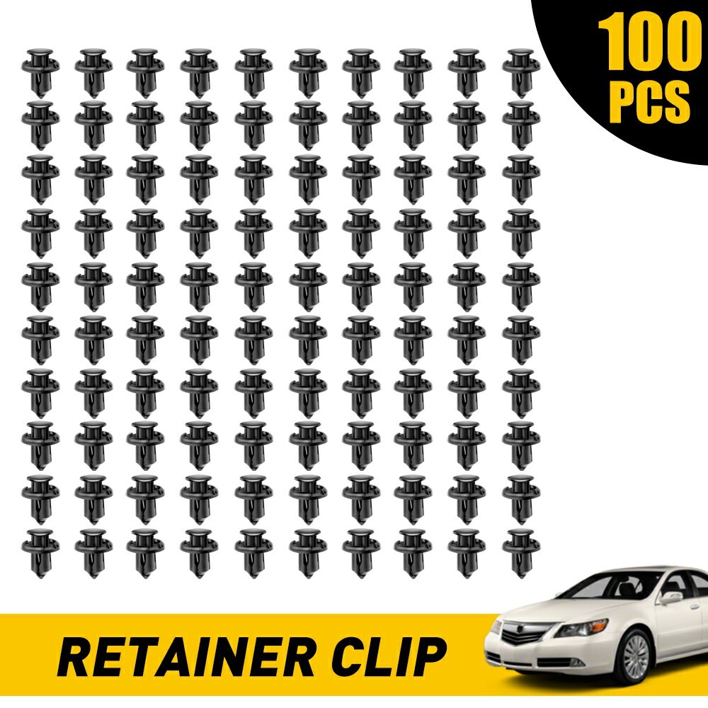 100PCS Bumper Fender Hood Moulding Side Garnish Grille Retainer Clip For Honda M
