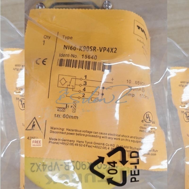 1PCS New For TURCK NI60-K90SR-VP4X2 Inductive Proximity Sensor Switch