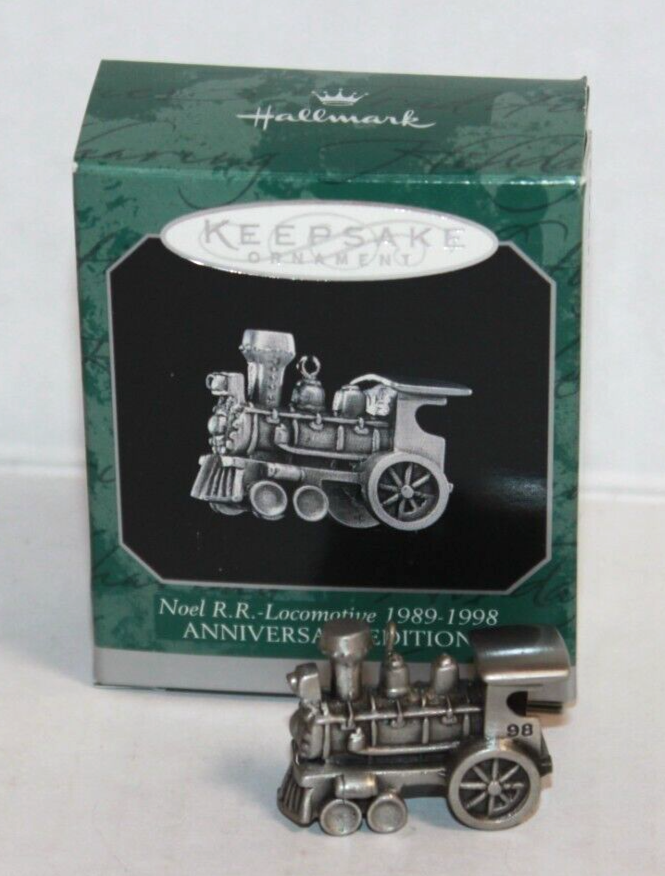 1998 Hallmark Noel Railroad Locomotive Mini Christmas Ornament NIB
