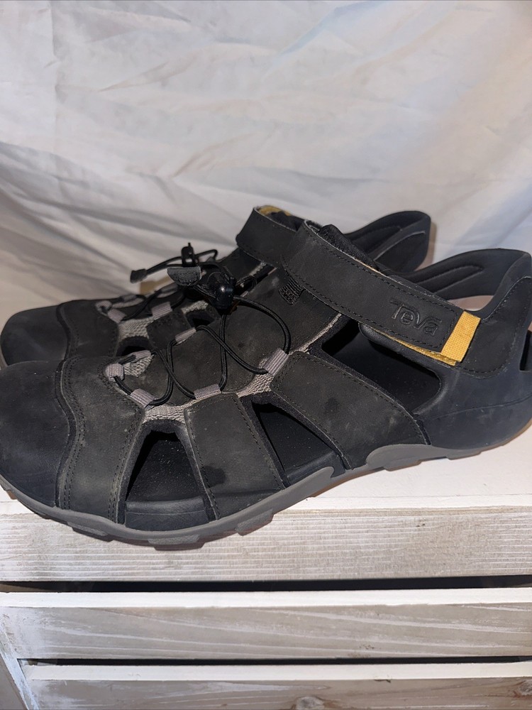 Teva Mens Flintwood Black Hiking Sandals Closed Toe Sport Shoes