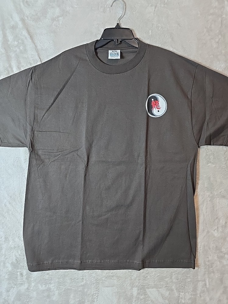 VTG FORTUNE DESIGNS  T-SHIRT MENS 2XL YIN/YANG HAWAII DRAGON Dark Brown 2000