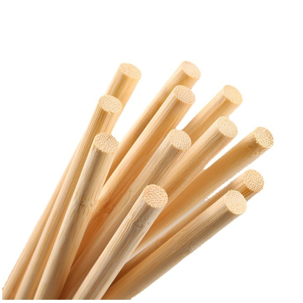 50PCS Dowel Rods Wood Sticks Wooden Dowel Rods - 1/2 x 12 Inch Bamboo Sticks ...