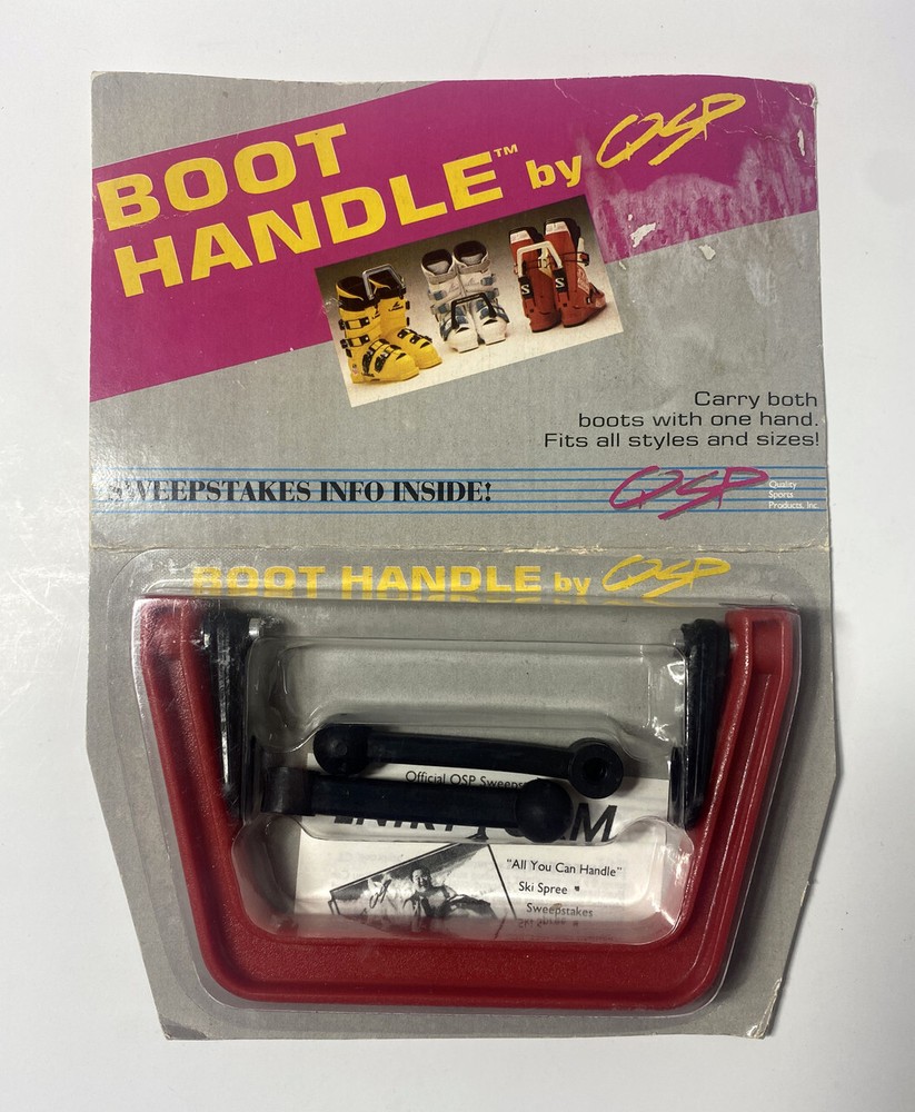 Vintage NOS QSP Boot Handle Ski Boot Carrier Red - 1970's