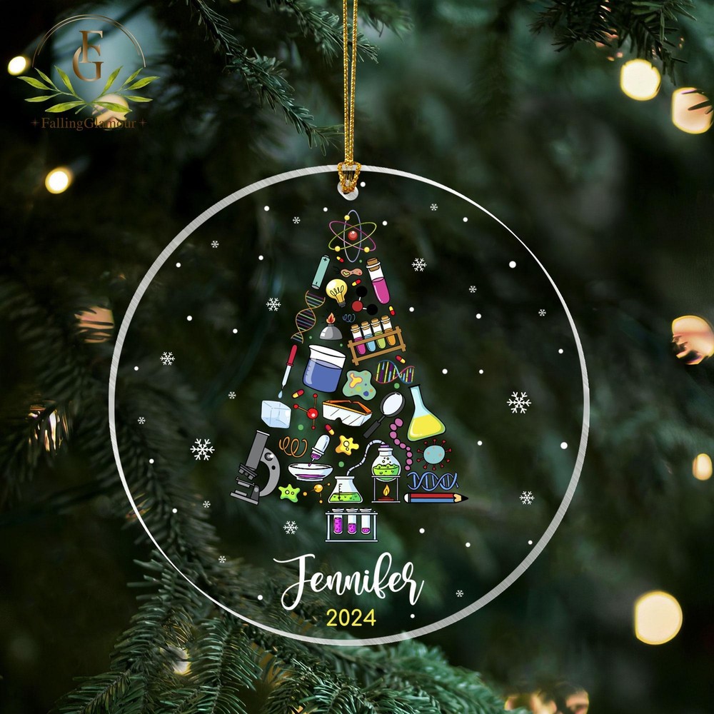 Custom Chemistree Christmas Science Ornament  Science Teacher Gifts
