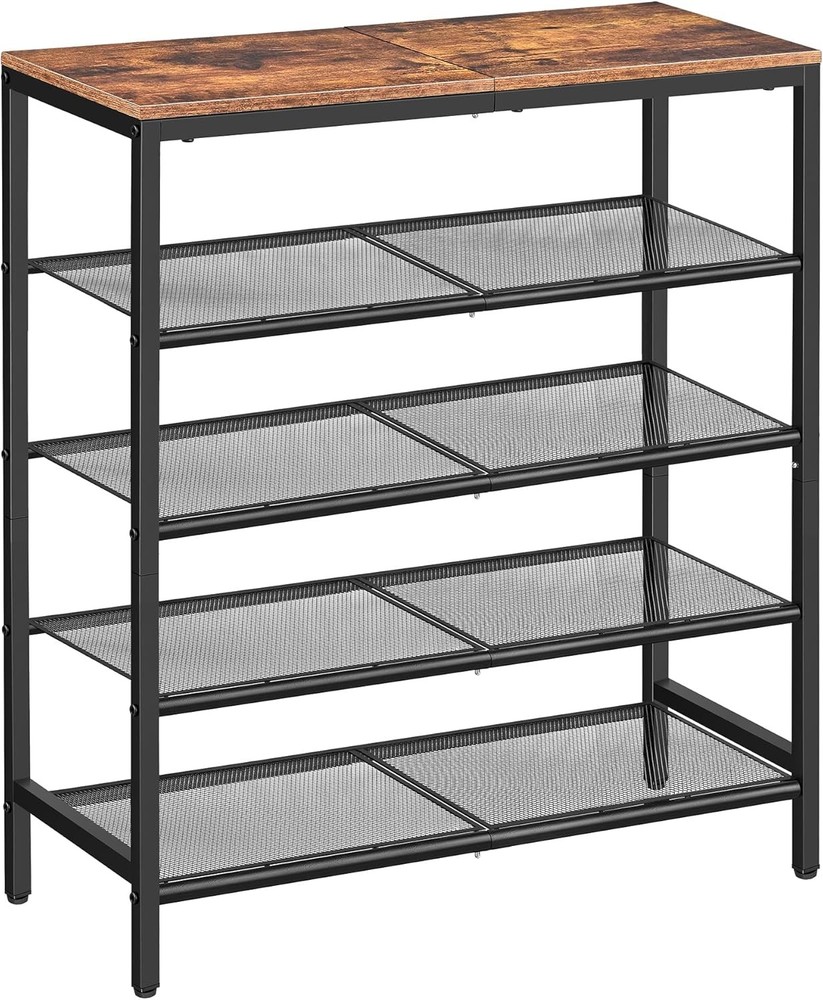 5-Tier Shoe Rack Organizer for Entryway or Closet Holds 16-20 Pairs  