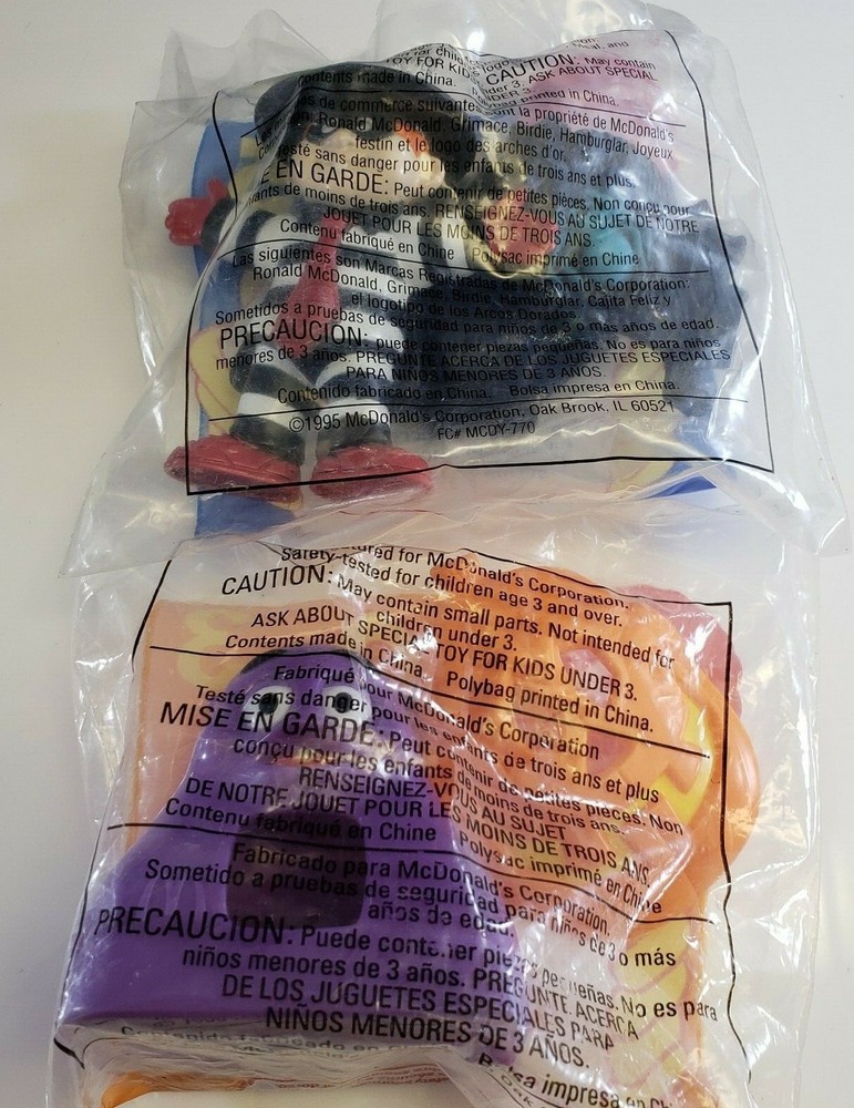 Vintage Happy Meal Toys McDonald's Hamburglar  Grimace Halloween Costume Lot  🎃