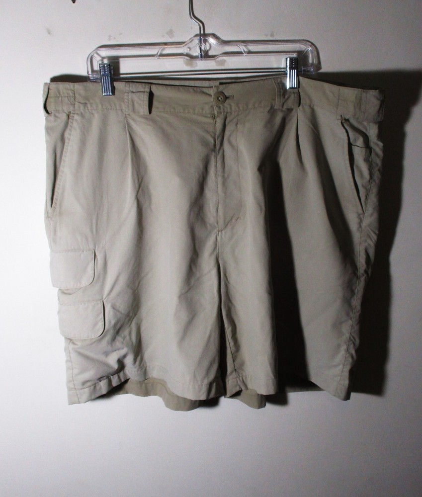 ORVIS Tan 100% Nylon Cargo Shorts Men's Size 40