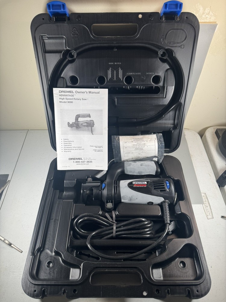 Dremel Advantage Model 9000 High-Speed Rotary Saw Kit w/ Case Manual Open Box