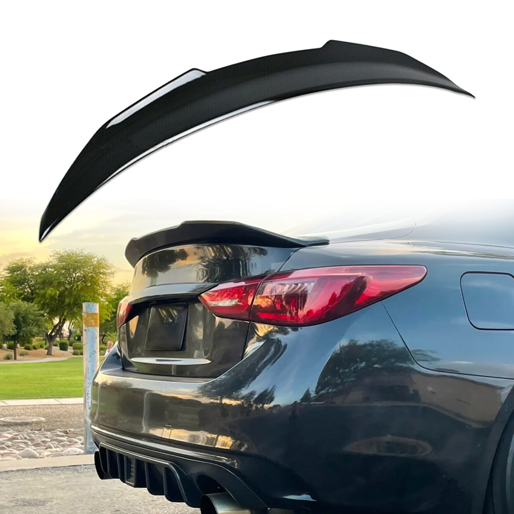 2014-2023 Infiniti Q50 Sedan Glossy PSM Style Duckbill Spoiler