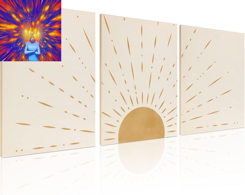 Boho Minimalist Wall Art - Framed Canvas Prints - Perfect for Modern and Neutral