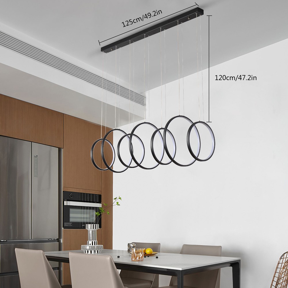 LED Pendant Lamp Geometry Kitchen Island Lighting Chandelier Ceiling Light  US