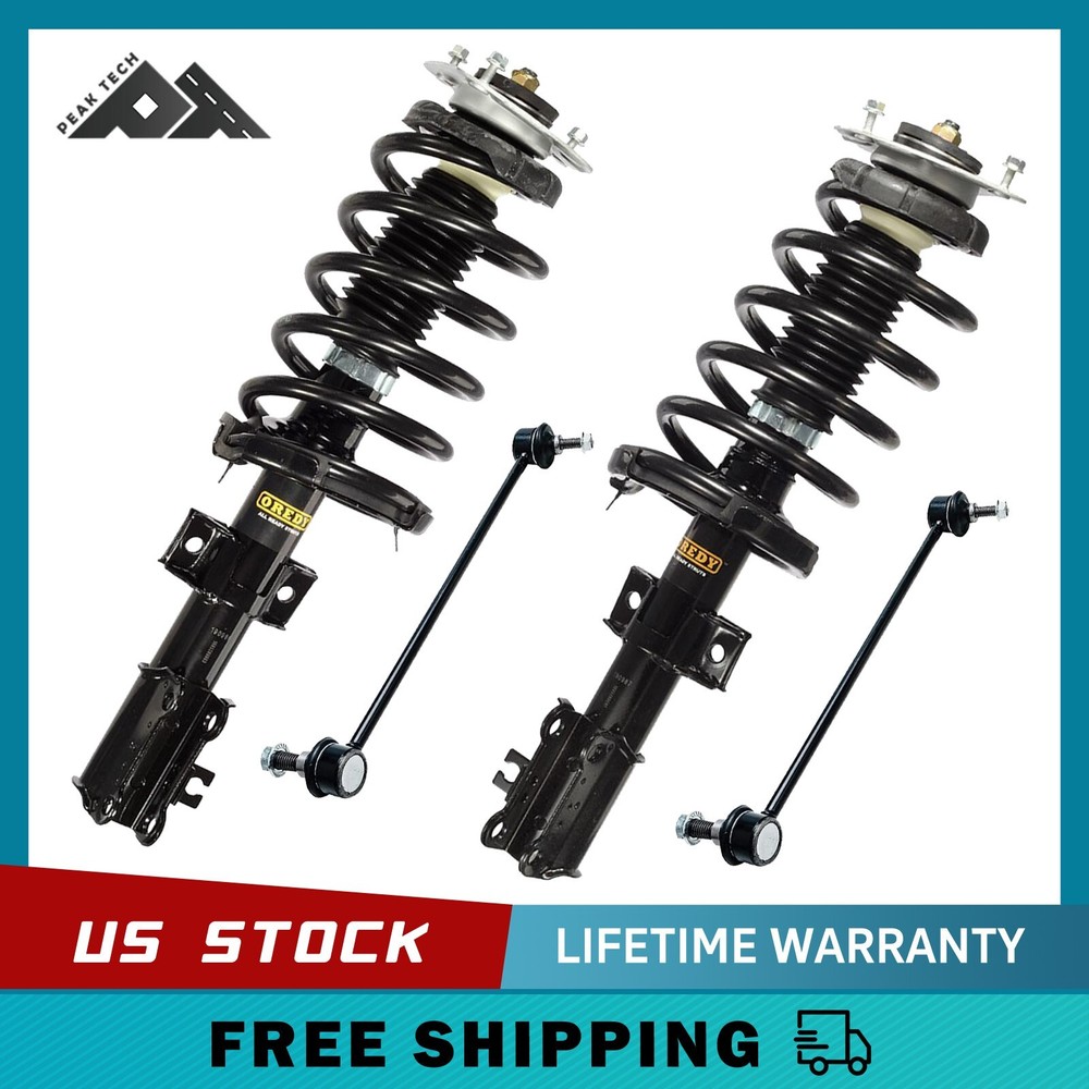 4PC Front Struts and Sway Bar Links for 2003-2014 Volvo XC90