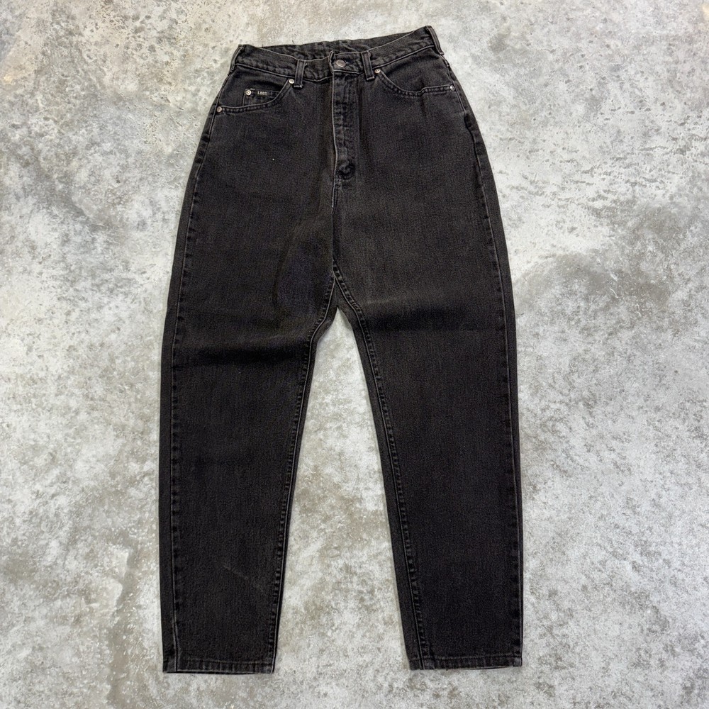 Vintage 90s Lee high-rise mom jeans womens size 10 M black cotton 27x29 EUC