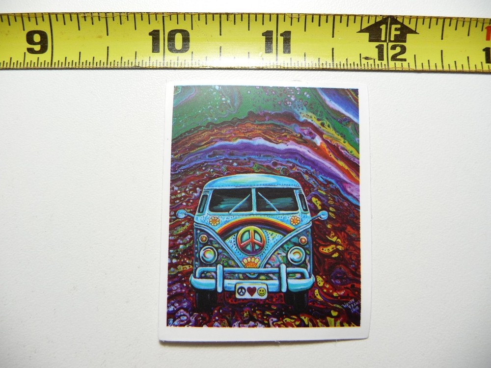 Vibrant Van Life Sticker Decal for Peace Love Happy Travel Adventures