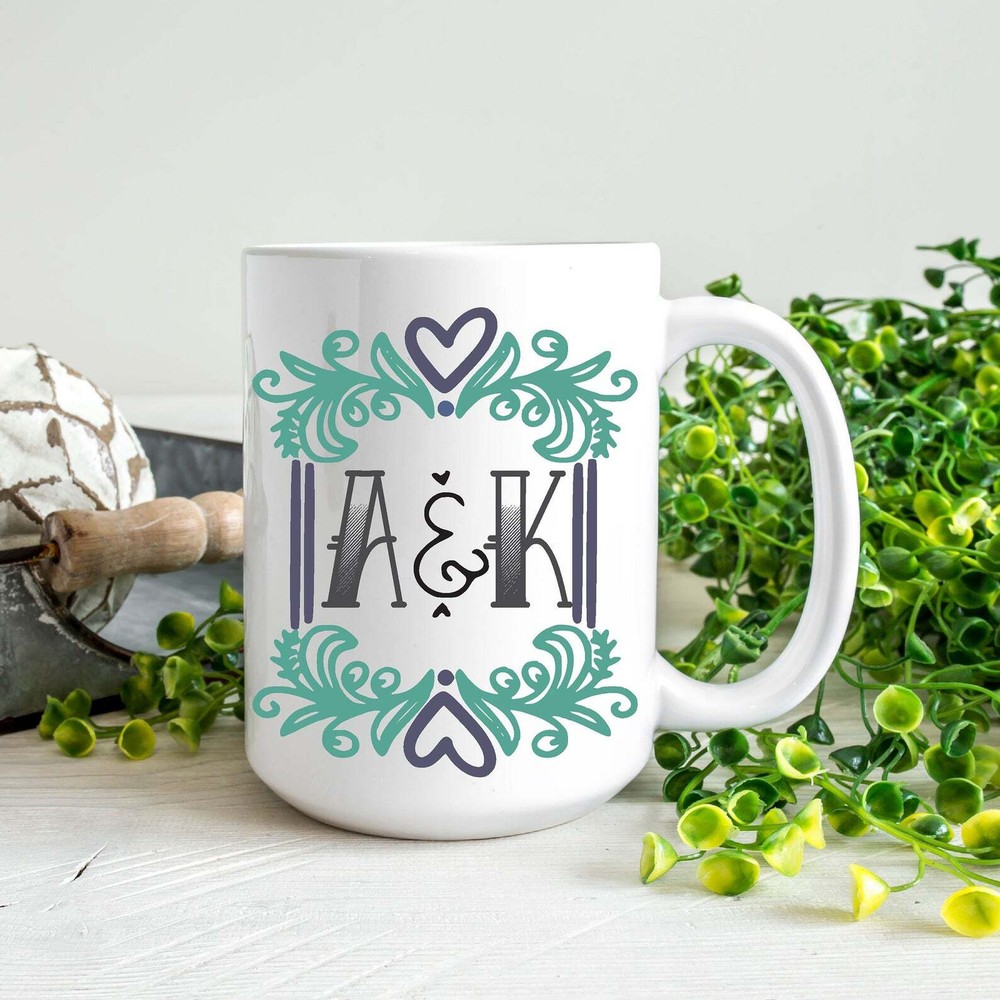 Couples Mug Personalized Monogram Coffee Mug Personalized Monogram Cup Custom