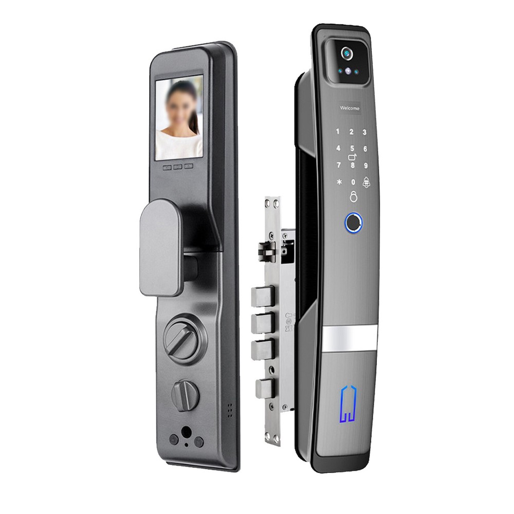 Smart Door Lock with 3D Face Recognition Fingerprint PIN Security  