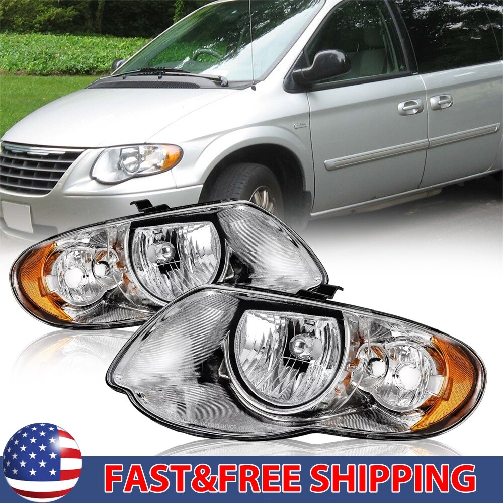 Headlights Assembly Pair Fit2005-2007 Chrysler Town&Country 3.3L 3.8L