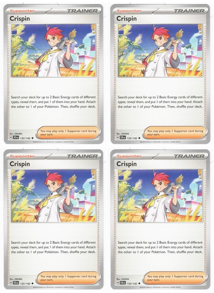 x4 Crispin 133/142 Stellar Crown  Pokemon TCG  NM/M