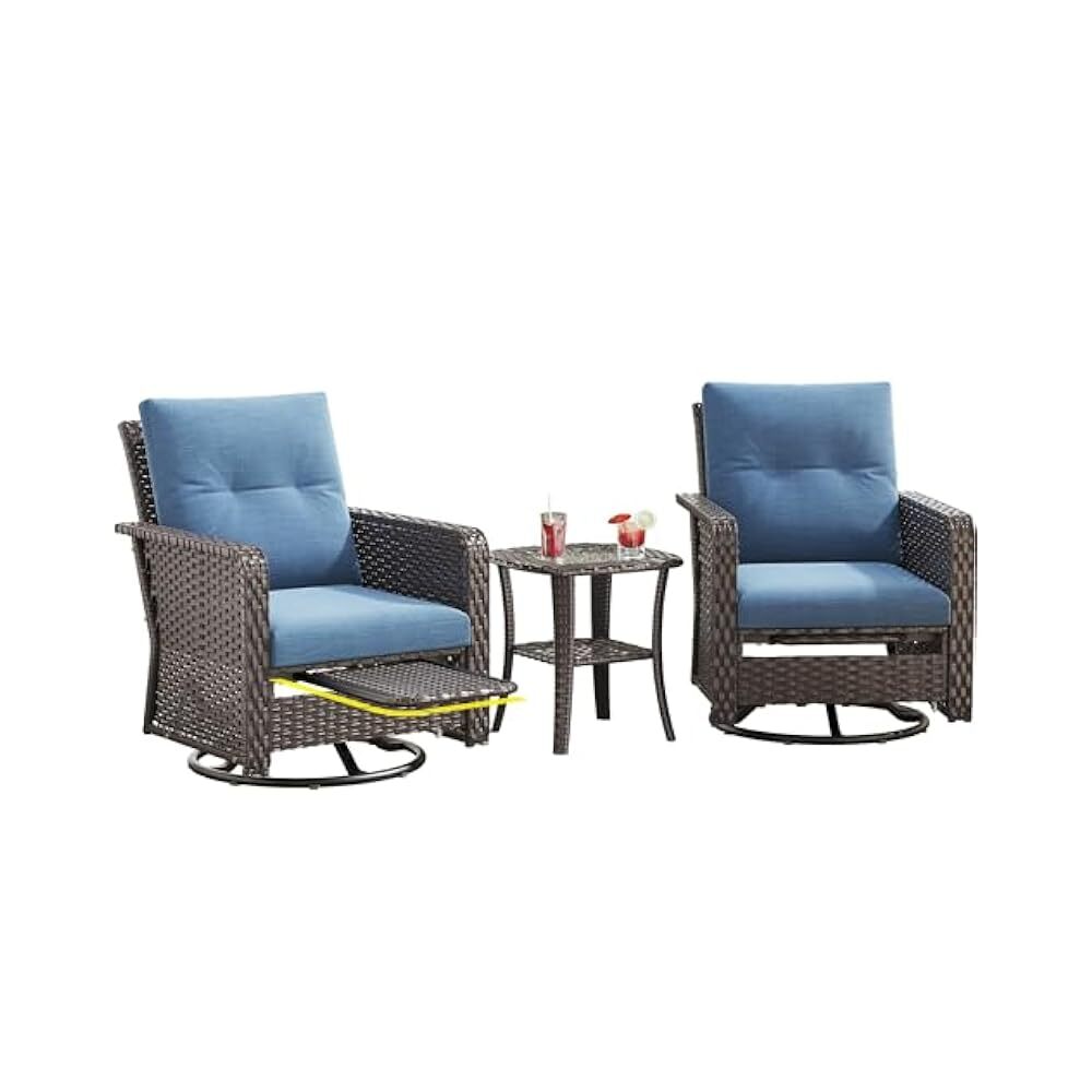 Patio Furniture Set, Rocking & Swivel Chairs, Relaxing Porch Comfort