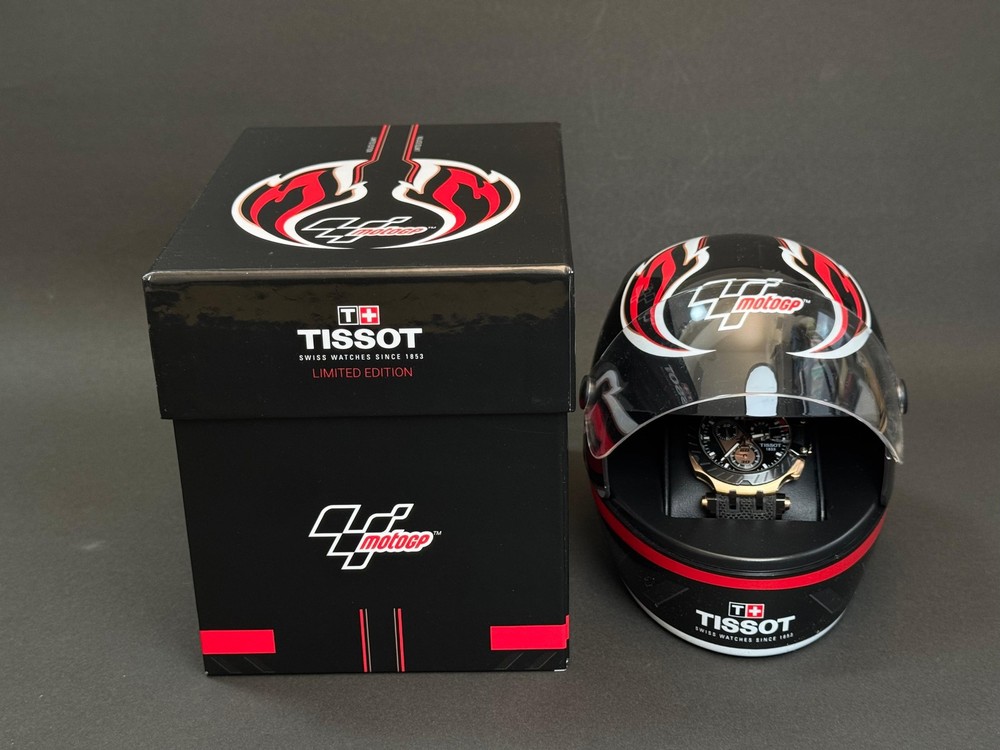 TISSOT MotoGP T-Race Limited Edition Mens Quartz Watch Black Dial 47.6mm With Box