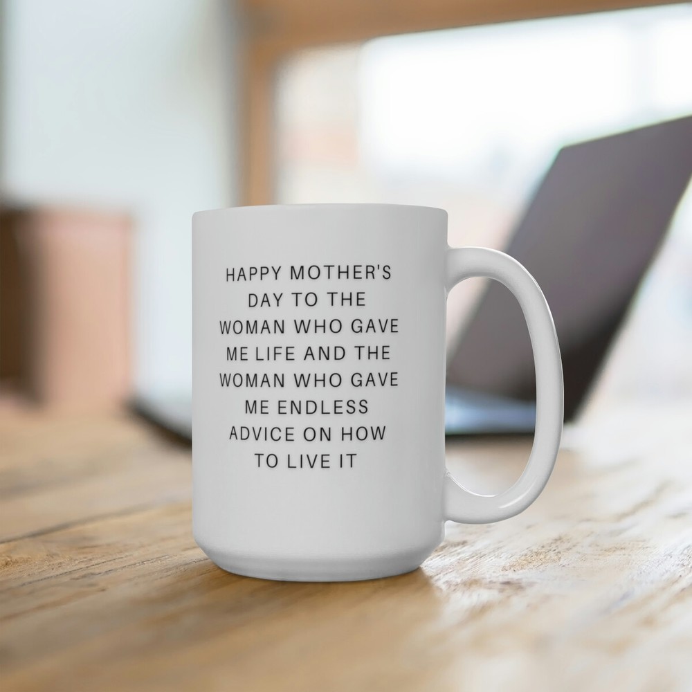 Mothers Day Gift Mug, Woman Who Gave Me Life, Gift for Mom, Mothers Day Slogans-image