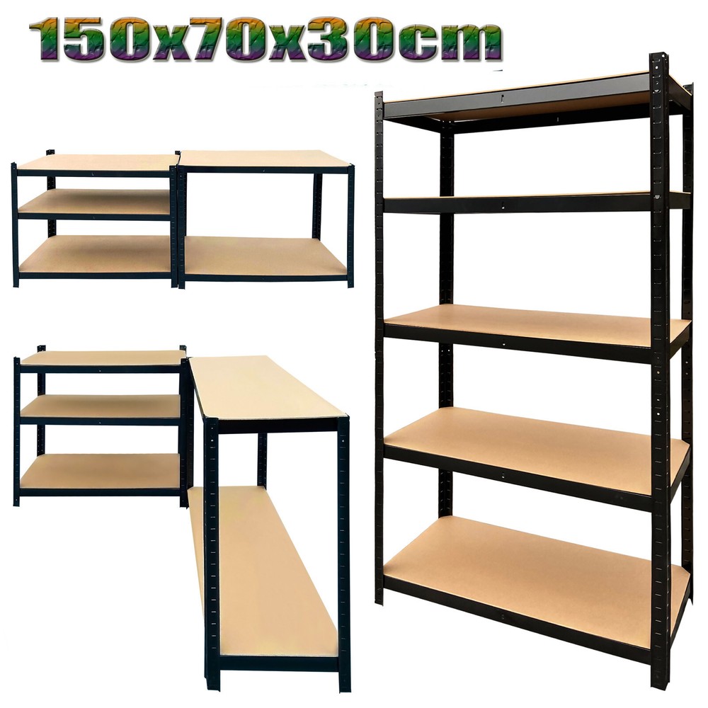 5 Tier Shelf Heavy Duty Metal Muscle Rack Garage Shelving Storage Rack Shelf USA
