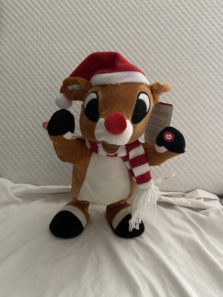 Rudolph the Red Nosed Reindeer 12-Inch Animated Musical Plush Side Stepper by Gemmy