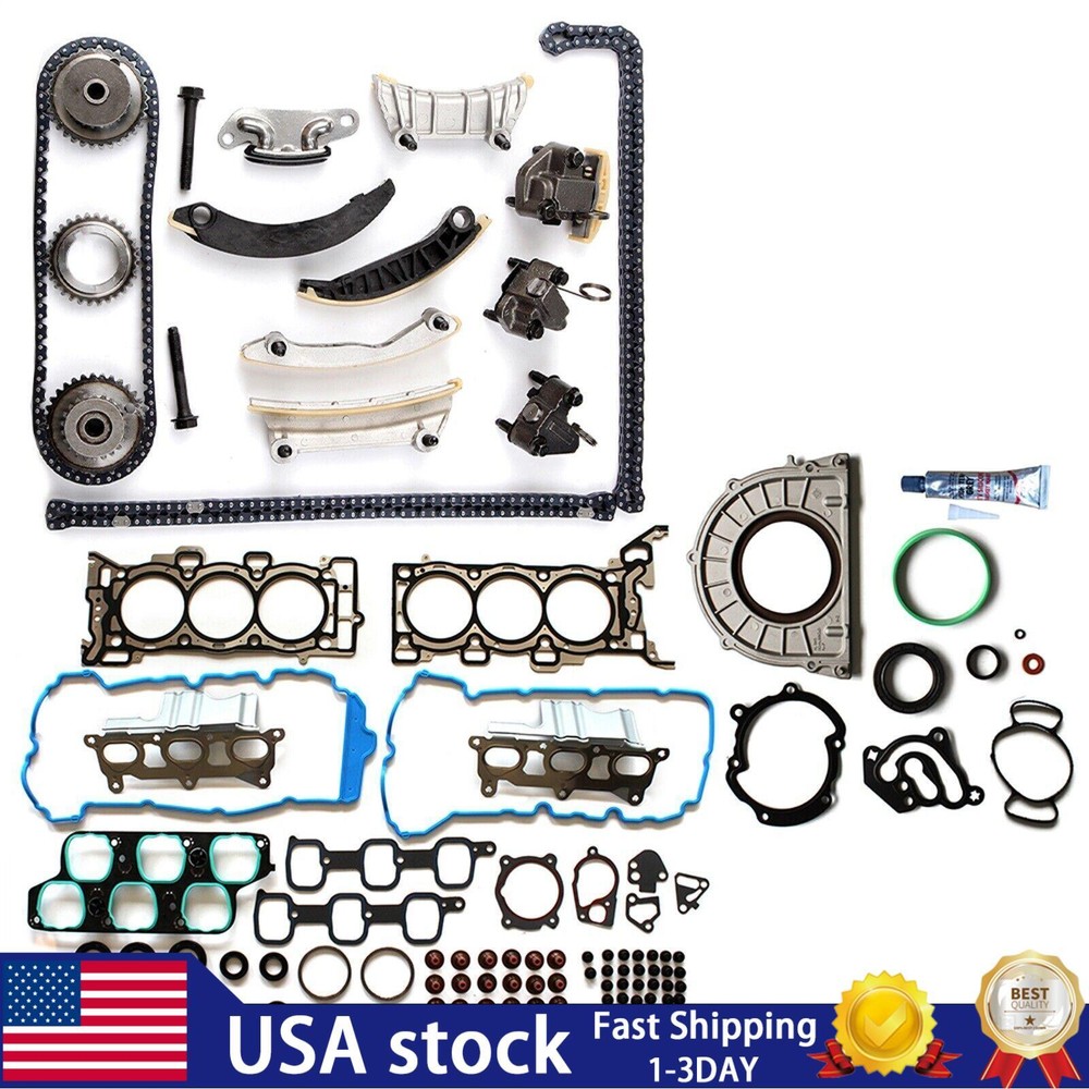 Full Gasket Set Timing Chain Kit Water Pump for 2007-2008 GMC Acadia SLE 3.6L