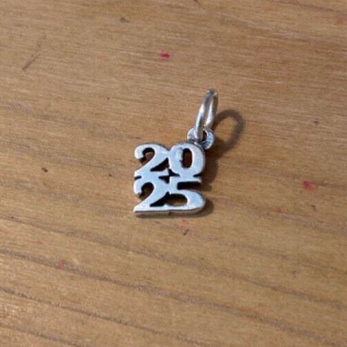 Sterling Silver 10x12mm 2025 Birth Anniversary Wedding Graduation 2025 Charm