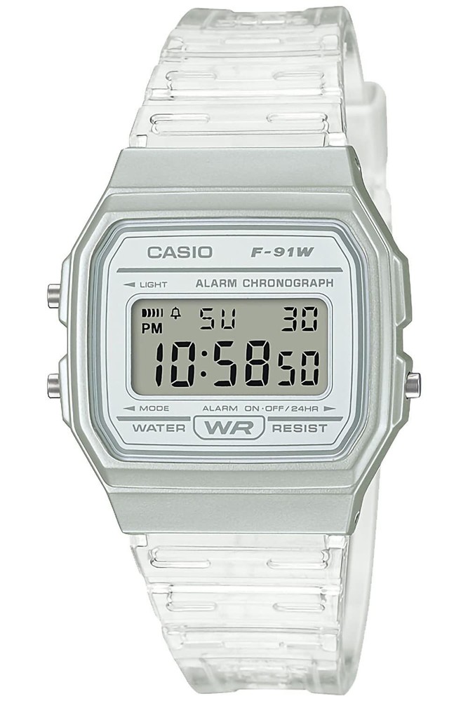 Casio F-91WS-7JH Digital Watch, White, Quartz, Waterproof, Lightweight, New