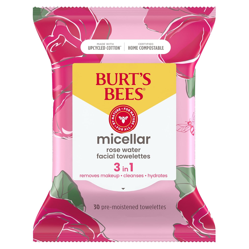 Burt's Bees Hydrating Rose Water Micellar Makeup Wipes for All Skin Types