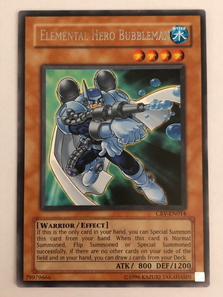 Yu-Gi-Oh Card - JCC - Elemental Hero Bubbleman - CRV-EN014