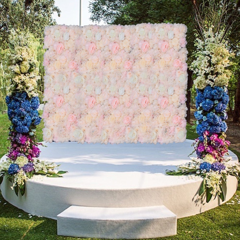 6 PCS Party Flower Wall Panel Floral Backdrop Flower Wall Decoration Wedding