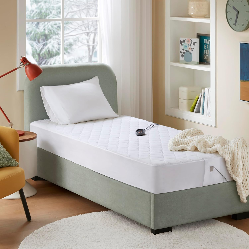 - Cotton Blend Heated Mattress Pad Twin XL Size – Secure Comfort Tec