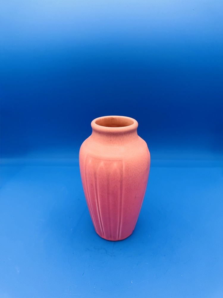 Rookwood Rose Pink Buttress Vase 1920's Arts & Crafts  Shape 1823 7