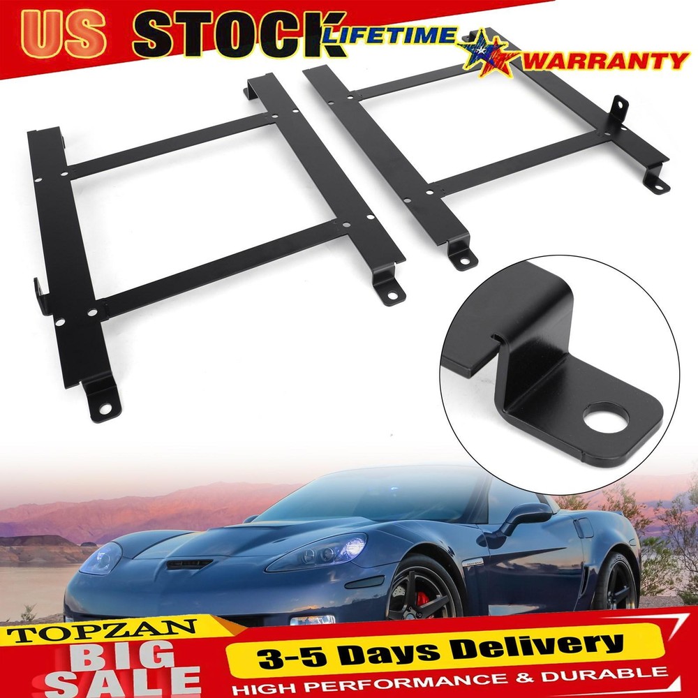For 97-04 Corvette C5 2X Low Mount Racing Bucket Seat Base Tensile Steel Bracket