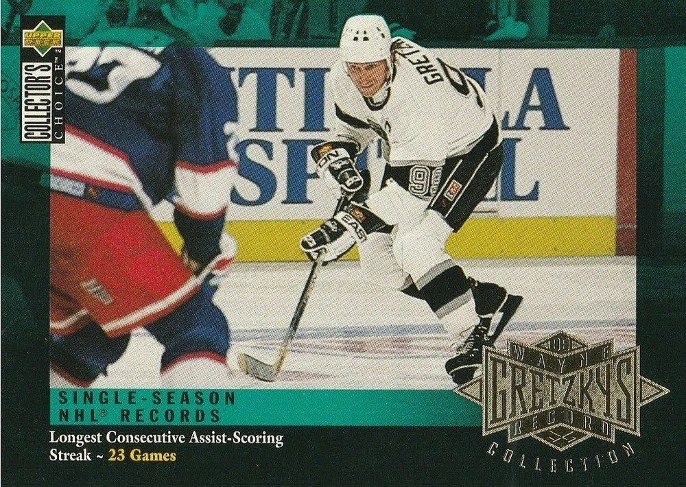 1995-96 Upper Deck Gretzky Collection G6 Longest Consecutive Assist Streak