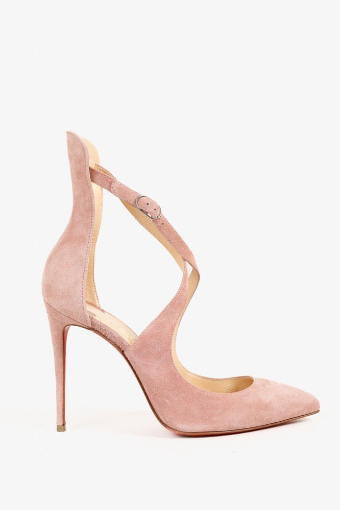 Christian Louboutin Marlena Rock 100 Ronsard Velvet Pumps Size 6.5