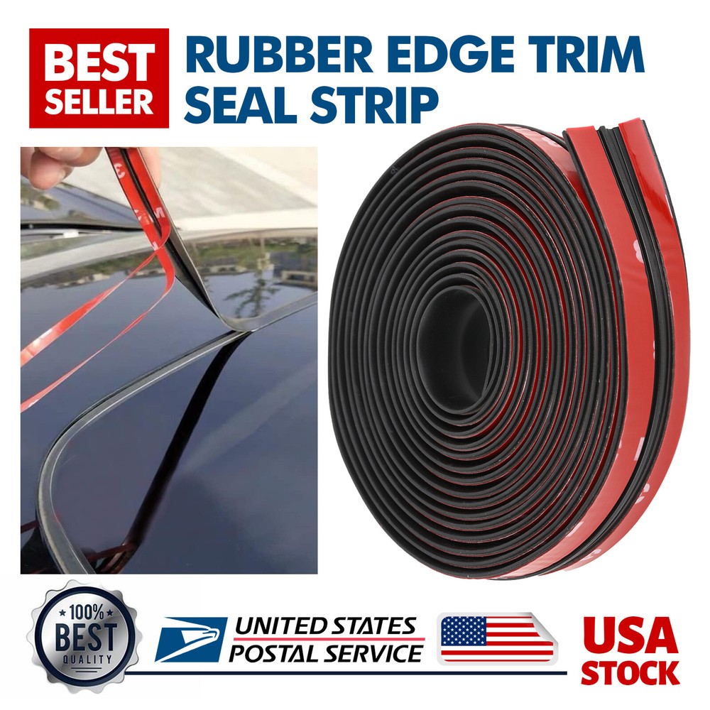 30FT T-Shape Rubber Car Van Door Seal Strip Hood Edge Weatherstrip Moulding Trim