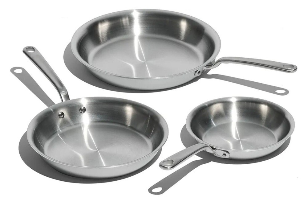 Made In Cookware Stainless Steel Frying Pan Set 8'', 10'', 12'' - FREE SHIPPING!