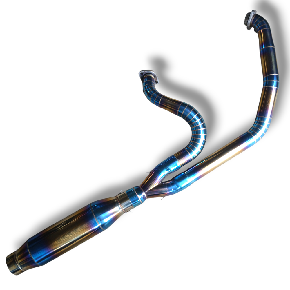 Exhaust Custom pipe 2-Into-1 Fits Harley Davidson Road glide FullSystem