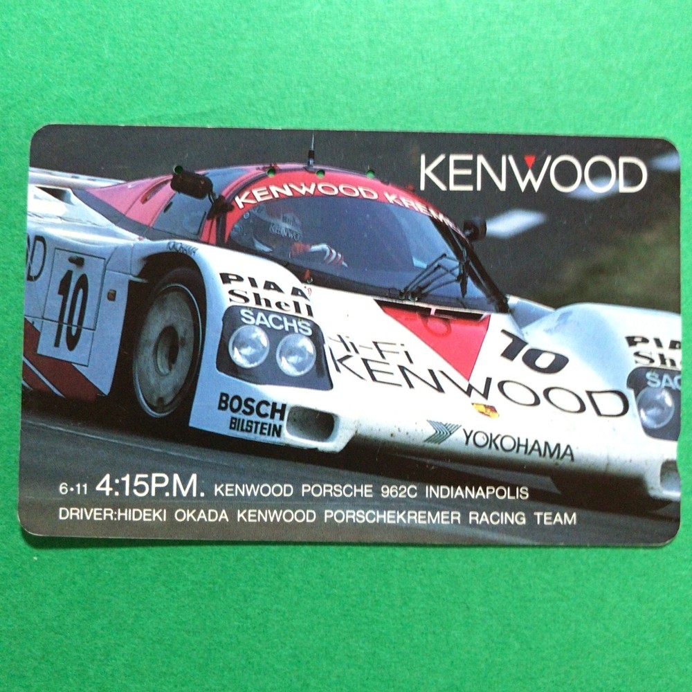 KENWOOD Porsche 962C 80s Le Mans Group C Hideki Phone Card Japan teleca
