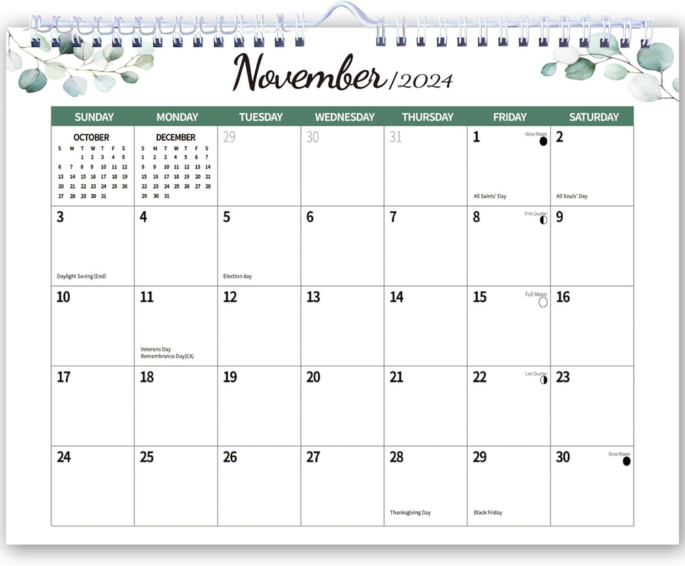 2025 Wall Calendar, Hanging Spiral Calendar Calendar Wall Paper from November 2