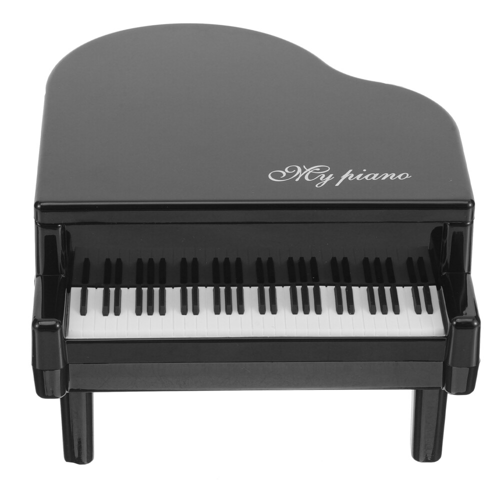 Figura de piano alcancía creativa para niños (negro) teclado pianos niños