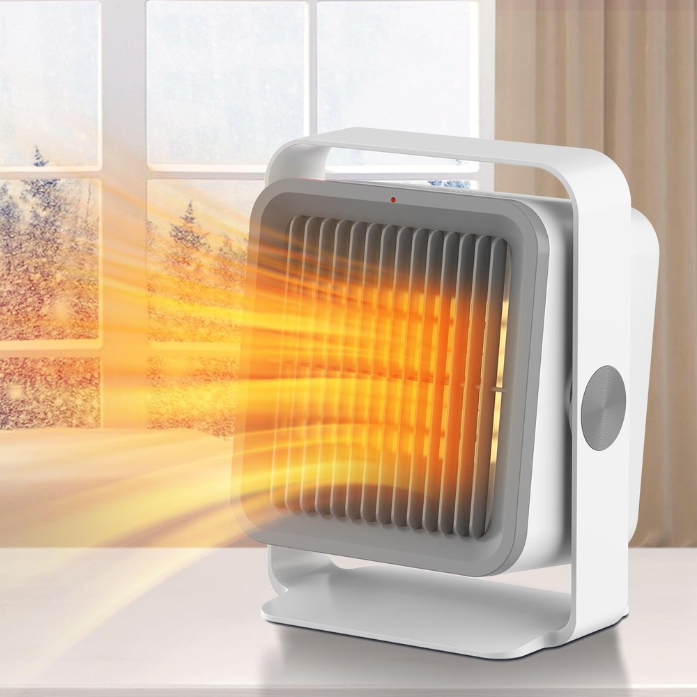 Space Heater, Portable Electric Heater Adjustable Angle for Indoor Use, Upgra...
