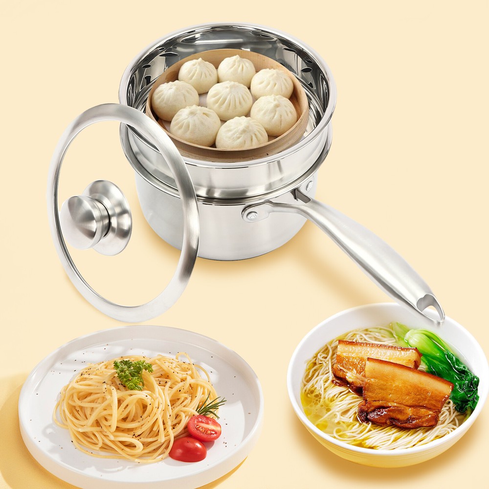 Large Capacity Sauce Pan For Cooking With Handle Double Layer Steaming Pot