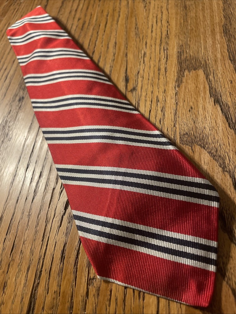 Vintage EUC Robert Talbott Repp Silk Striped Tie Men’s USA Hand Sewn Regimental